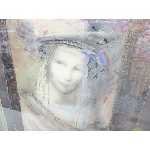 337 - Gilt framed signed Csaba Markus 'Corinthian II' limited edition 132/385 serigraph 68x54cm