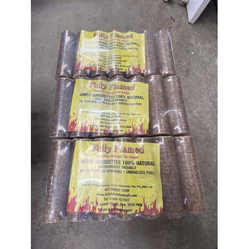 6 bags of 100% natural briquettes with certificate of analysis results