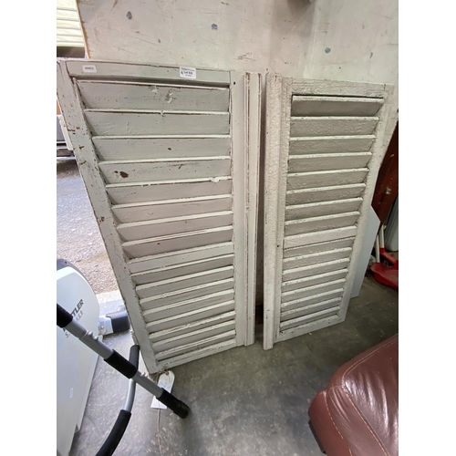 532 - Pair of painted window shutters 102H x 44W