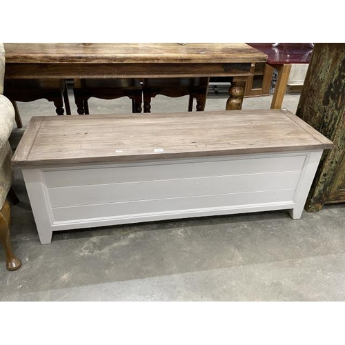 69 - Contemporary driftwood effect blanket box 48H 140W 45D