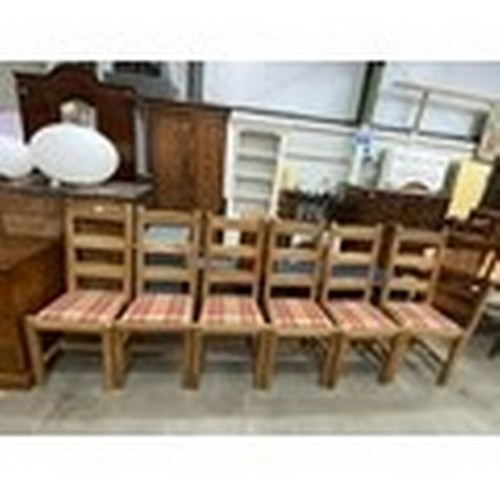 65 - 6 beech ladder back kitchen/dining chairs 108H 47W 42D