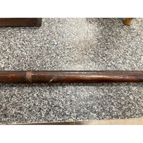 286 - Antique Indian matchlock Toradar musket, overall approx. 170cm long