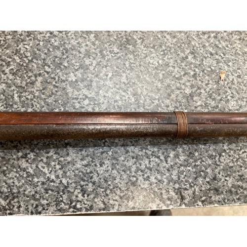 286 - Antique Indian matchlock Toradar musket, overall approx. 170cm long