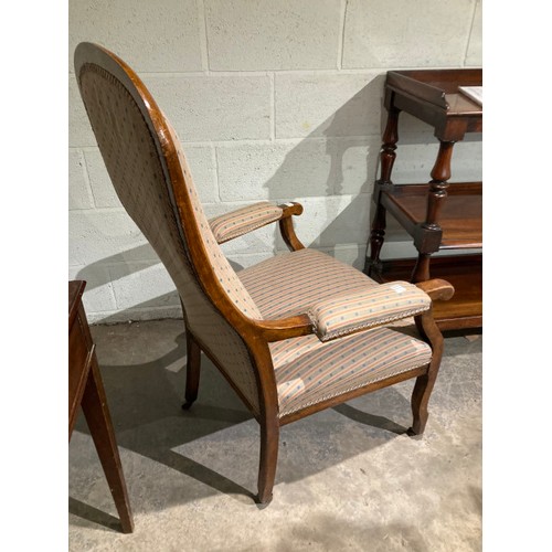 173 - Early 20th century walnut framed 'Voltaire' armchair 114H 68W 60D