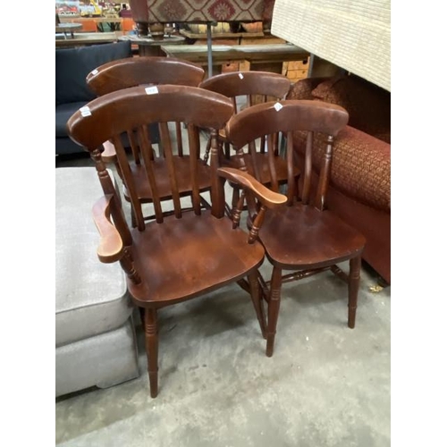 108 - 4 pine kitchen chairs (2+2) 59W