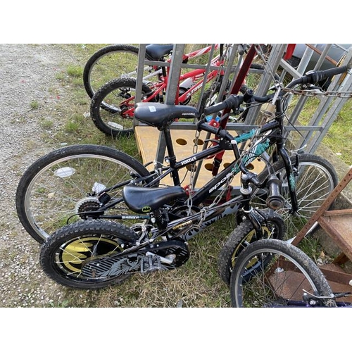 251 - Apollo child's mountain bike and a child's batman bike (as found)