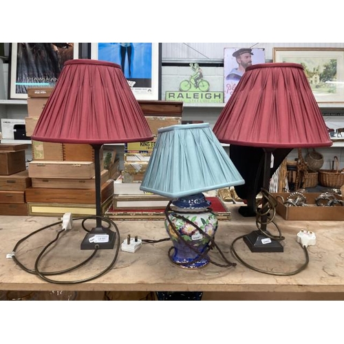 521 - Pair of Laura Ashley table lamps and a Mailing table lamp