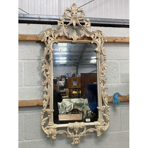 9 - French ornate framed wall mirror 124H 58W