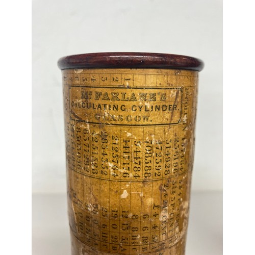 339 - 1835 McFarlanes’s, Glasgow calculating Cylinder, circa 1835