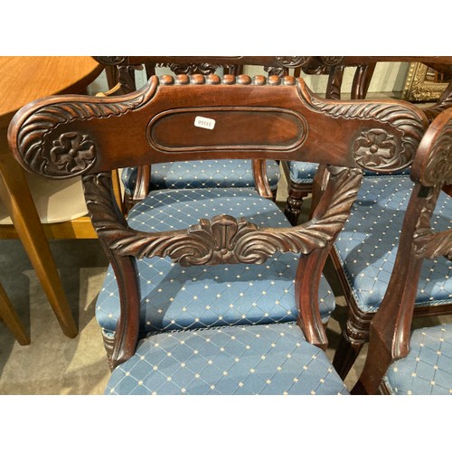 202 - 6 Victorian mahogany dining chairs