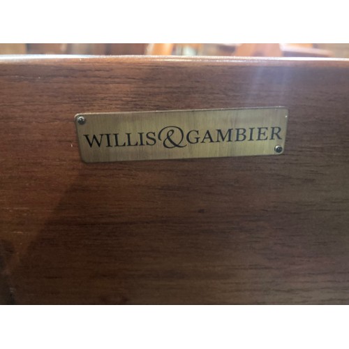 159 - Willis & Gambier mahogany three drawer chest 91H 115W 52D