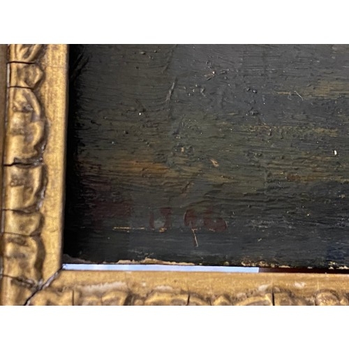 169 - 2 gilt framed 19th century oil on boards (signed to bottom left) 45 x 54cm