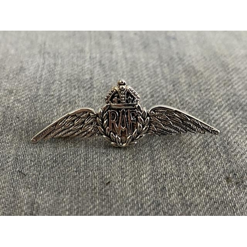 348 - Silver RAF sweetheart brooch