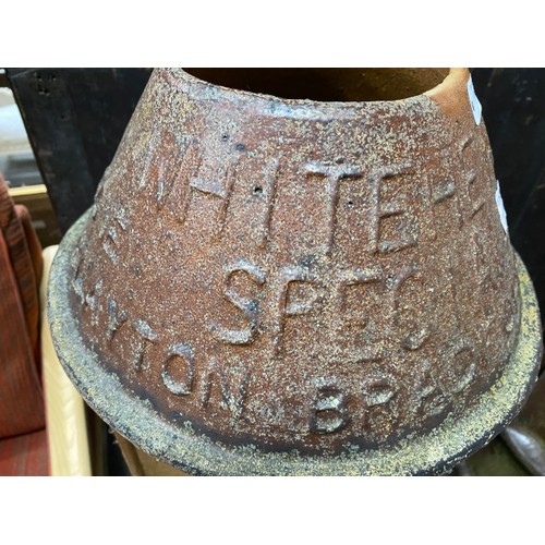 52 - Whitehead Special Cone Top, Clayton Bradford 'Rocket' form chimney pot 120H 34cm diameter