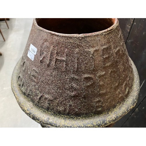 53 - Whitehead Special Cone Top, Clayton Bradford 'Rocket' form chimney pot 116H 33cm diameter