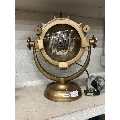 Reproduction gilt metal spot light with box