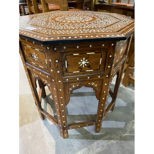 145 - Anglo Indian octagonal table 53H 51W 51D