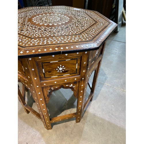 145 - Anglo Indian octagonal table 53H 51W 51D