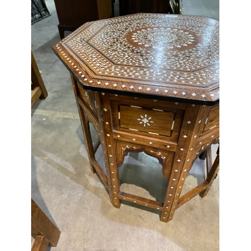 145 - Anglo Indian octagonal table 53H 51W 51D