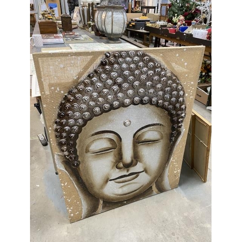 205 - Buddha on hessian canvas 80x100cm