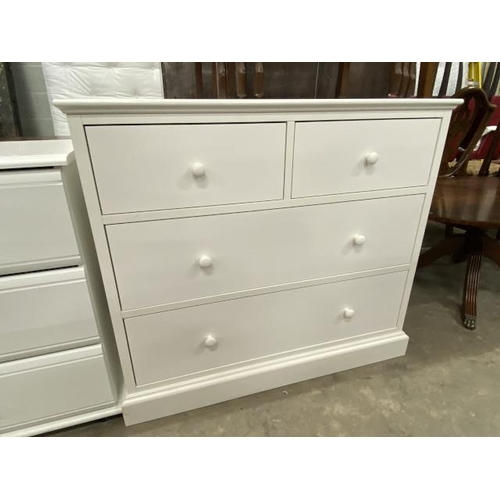 30 - White 2 over 2 chest of drawers, purchased from Smiths The Rink 87H 97W 47D