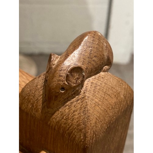 111 - Robert 'Mouseman' Thompson (1876-1955) oak tea trolley with carved mouse signature, circa 1950 73H 8... 