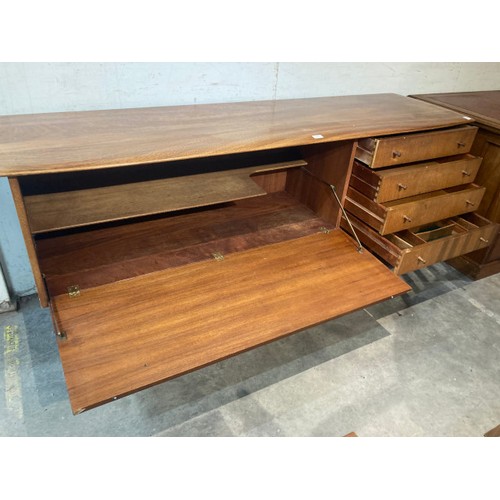 122 - Mid century 'Dalescraft' teak sideboard/long john 77H 194W 53D