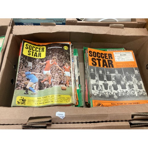 439 - 4 boxes of assorted football magazines including Charles Buchan's Football Monthly 1968-69, large qu... 