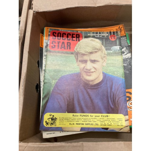 439 - 4 boxes of assorted football magazines including Charles Buchan's Football Monthly 1968-69, large qu... 