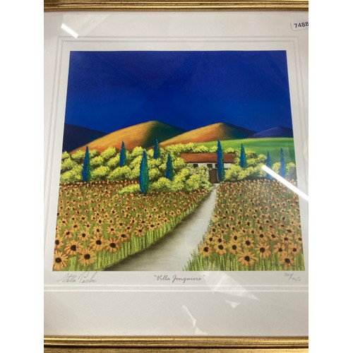 223 - 6 Gilt framed pencil signed Limited Edition Giclée prints by Stella Parslow - 'Villa Jonguiese' 340/... 