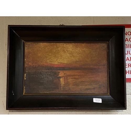 118 - 20th century framed oil on board 'Sunset', unsigned 54 x 39cm