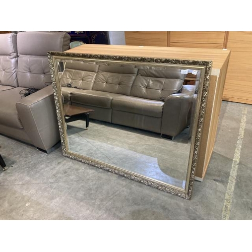 396 - Carved gilt framed bevel edge mirror 100 x 127cm