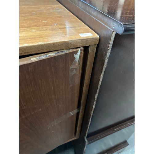 59 - Mid century Beautility teak sideboard/long john 78H 183W 45D (sold as seen, one door will require at... 