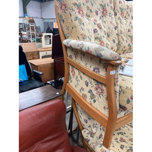 81 - 2 Ercol 'Gina' upholstered settees 90H 150W 90D