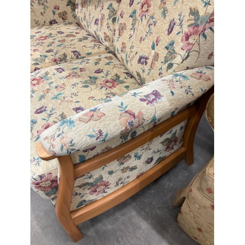 81 - 2 Ercol 'Gina' upholstered settees 90H 150W 90D