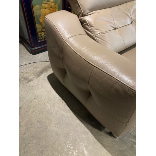 124 - ROM Mink leather electric reclining settee  (in two sections) 85H 200W 100D