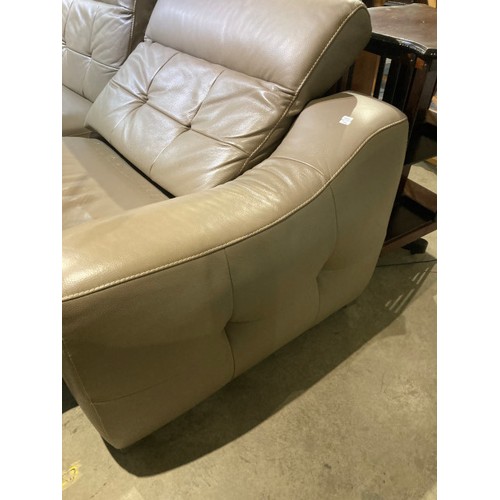 125 - ROM Mink leather electric reclining settee 85H 300W 100D (in three sections)