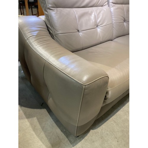 125 - ROM Mink leather electric reclining settee 85H 300W 100D (in three sections)