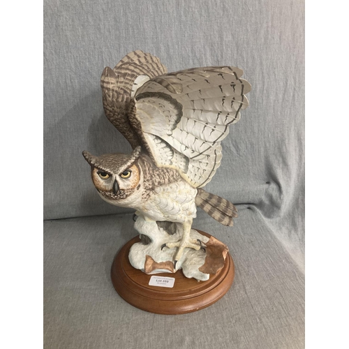 359 - The Franklin Mint porcelain 'The Great Horned Owl' on stand 32H