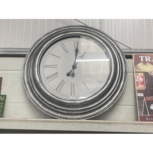 371 - Cutler & Sons wall clock, battery operated, 75cm diameter