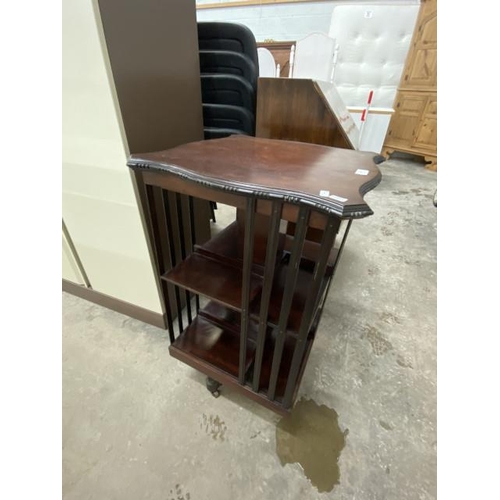 65 - Edwardian mahogany revolving bookcase 83H 48W 48D