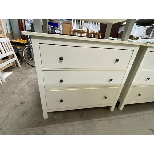 68 - Ikea 'Hemnes' three drawer chest 96H 110W 51D