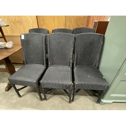 163 - 12 Lloyd Loom bistro chairs 98H 43W