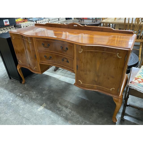 28 - Yew wood two door/two drawer sideboard 97H 153W 52D with one key