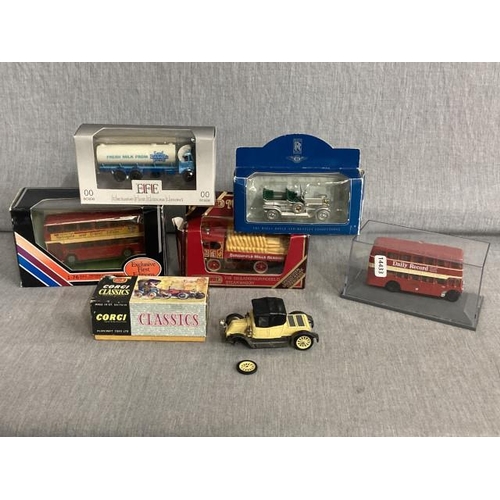 366 - 6 boxed model vehicles inc. Matchbox models of yesteryear, Corgi Classics, Rolls Royce (wheel as fou... 