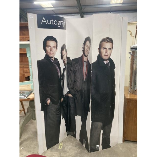 568 - Marks & Spencer Autograph 'Take That' display stand 180H with Take That framed photo and Progress Li... 