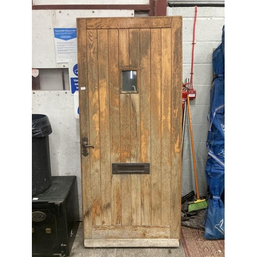 571 - Oak external door with furniture 206H 91.5W