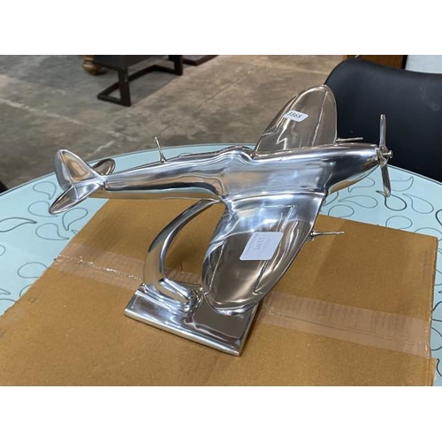 63 - Aluminium model of a Spitfire