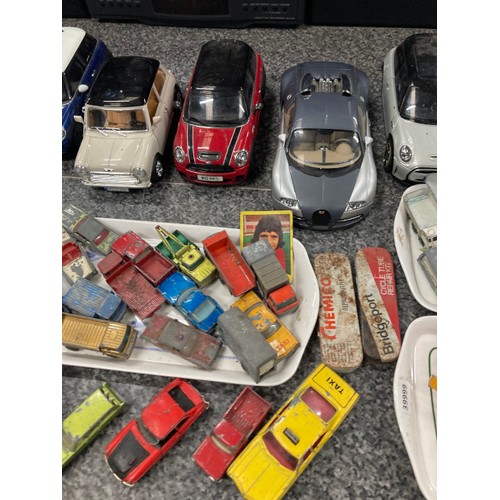 215 - Collection of play worn vehicles inc. Burago, Matchbox, Corgi, Dinky etc.