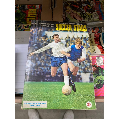 417 - Collection of sticker albums and memorabilia for football, super league, Star Wars etc,  including A... 